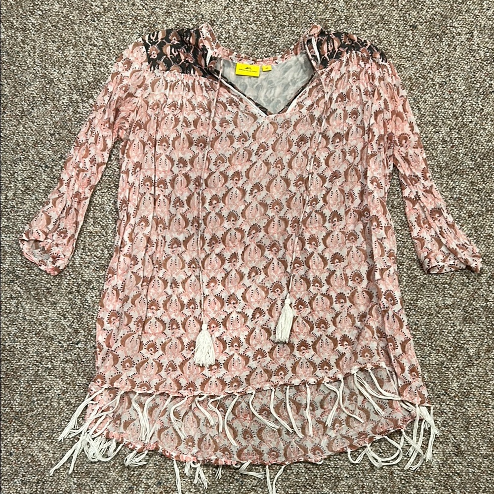 COPY - Roberta Roller Rabbit Patterned Tunic with Fringe